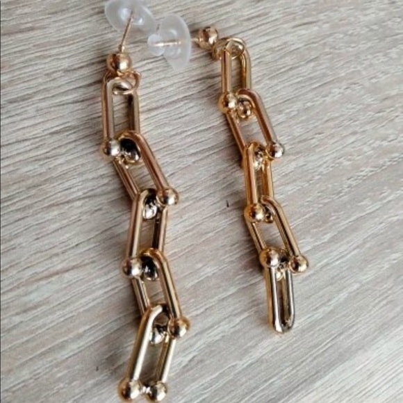 Long Chain Drop Earrings - Picture 5 of 5